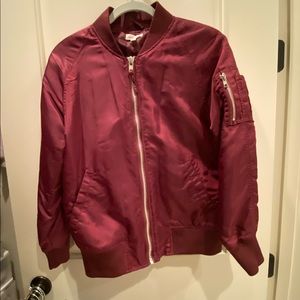 RED BOMBER JACKET